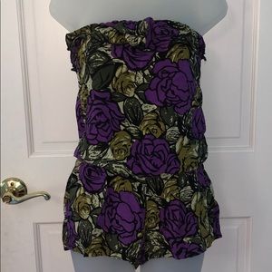 Wet Seal Purple Rose Romper
